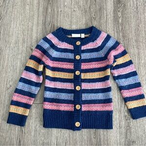 JoJo Maman Bebe Stripe Cardigan 3-4 years